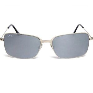 NICE Ray-Ban RB3514 Sunglasses 154/6G 58|17 Sand Silver Metal Frame Mirror Lens